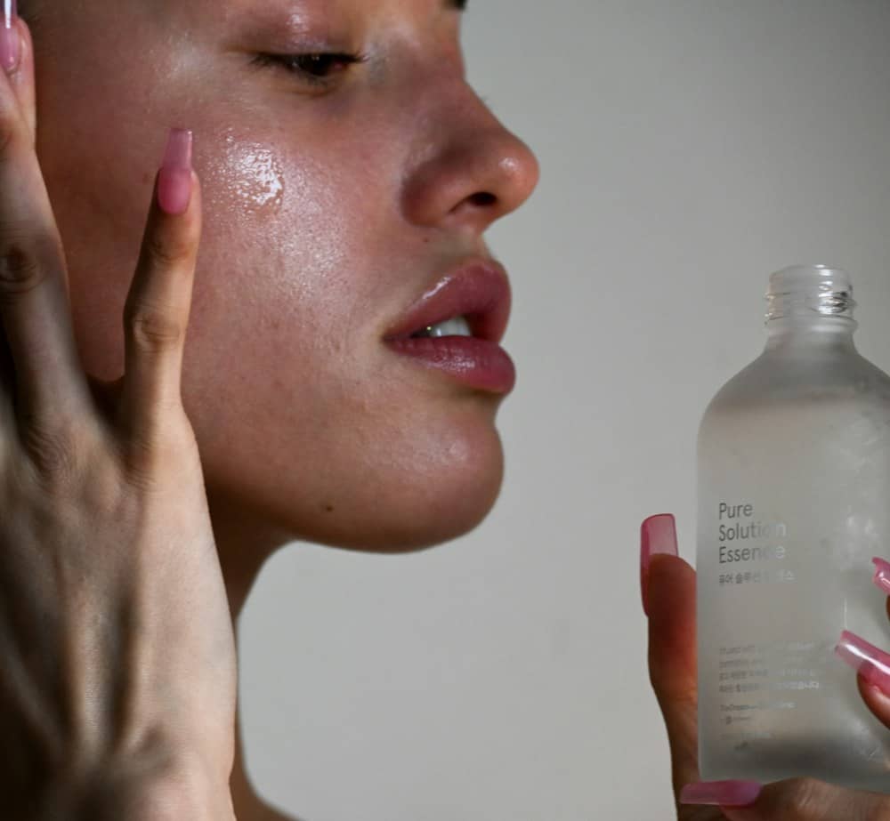 Dewy, hydrated skin after a facial